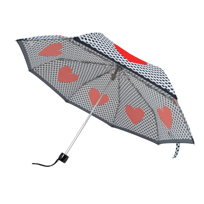 Женский зонт Fulton L354 Minilite-2 Love Heart Spot (Сердца)
