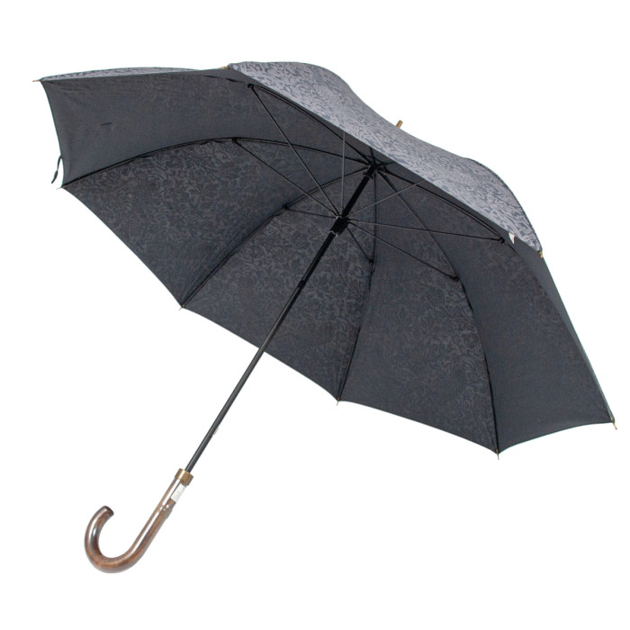 Женский зонт-трость Fulton L936 Morris & Co Hampstead UV Strawberry Thief Graphite (Графит)