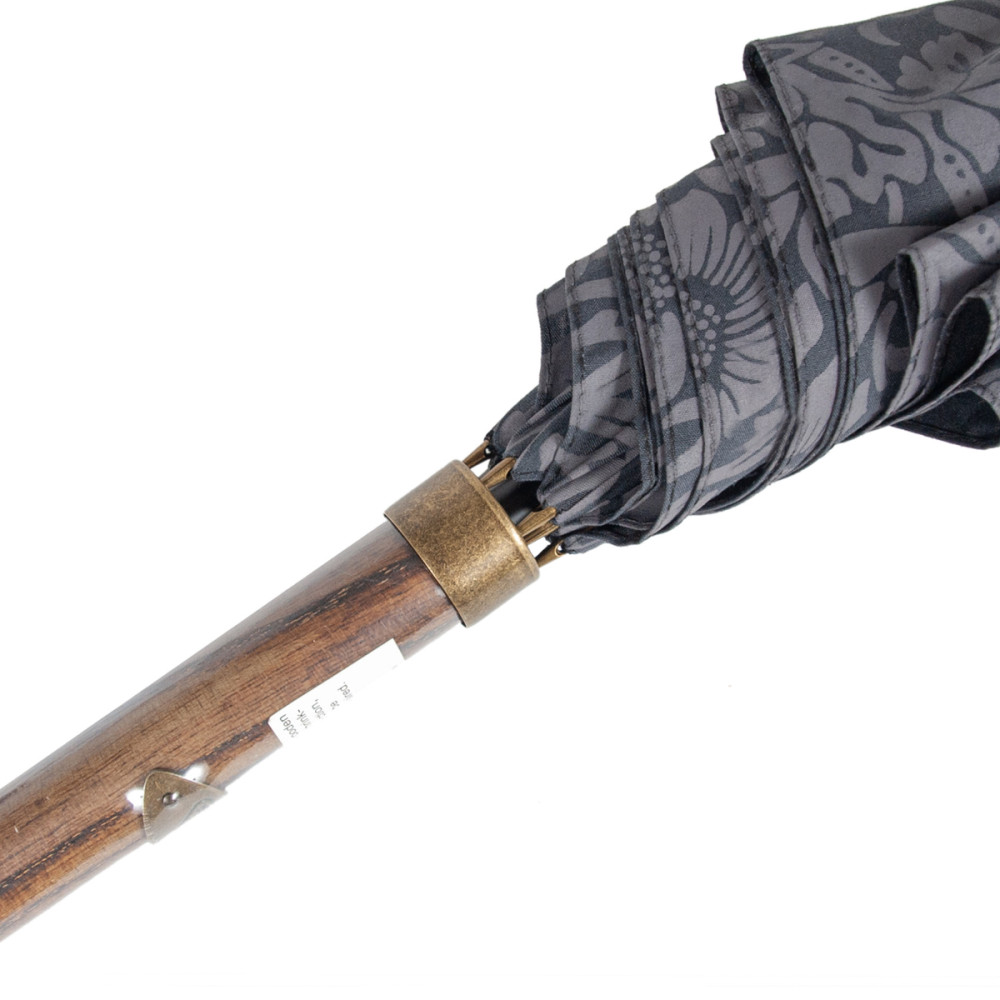 Женский зонт-трость Fulton L936 Morris & Co Hampstead UV Strawberry Thief Graphite (Графит)