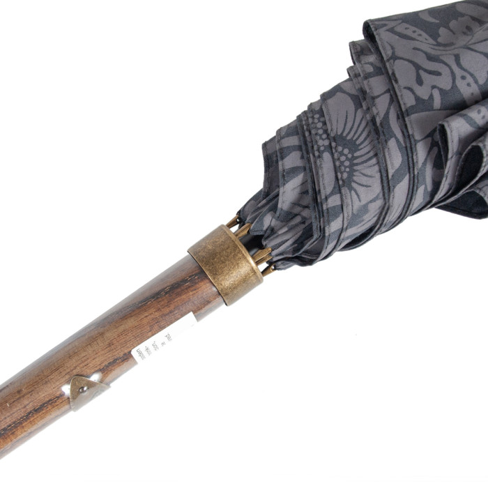 Женский зонт-трость Fulton L936 Morris & Co Hampstead UV Strawberry Thief Graphite (Графит)