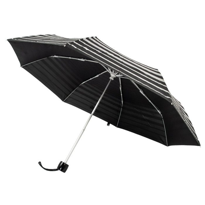 Жіноча парасолька Fulton L354 Minilite-2 Silver Stripes (Срібні смуги)