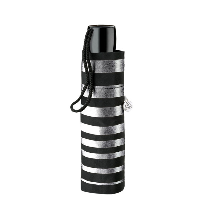 Жіноча парасолька Fulton L354 Minilite-2 Silver Stripes (Срібні смуги)