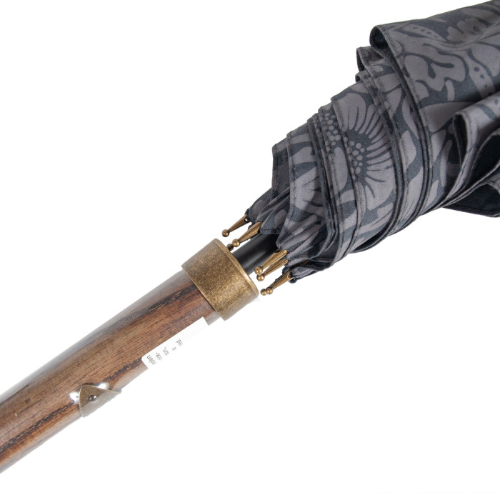 Женский зонт-трость Fulton L936 Morris & Co Hampstead UV Strawberry Thief Graphite (Графит)