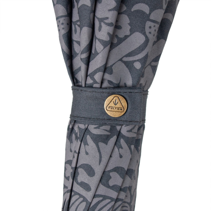 Женский зонт-трость Fulton L936 Morris & Co Hampstead UV Strawberry Thief Graphite (Графит)