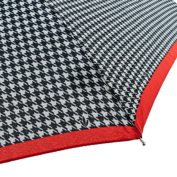 Жіноча парасолька Fulton L354 Minilite-2 Houndstooth Red Border (Червона смуга)