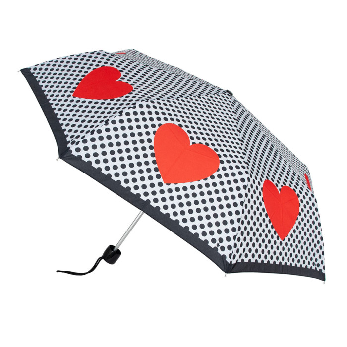 Жіноча парасолька Fulton L354 Minilite-2 Love Heart Spot (Серця)