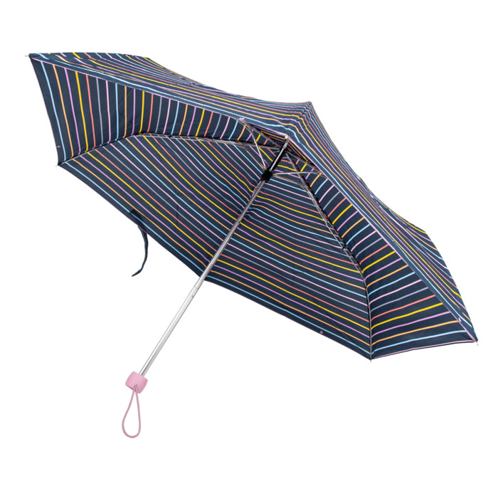 Жіноча парасолька Fulton L553 Superslim-2 Rainbow Pinstripes (Різнокольорові смуги)