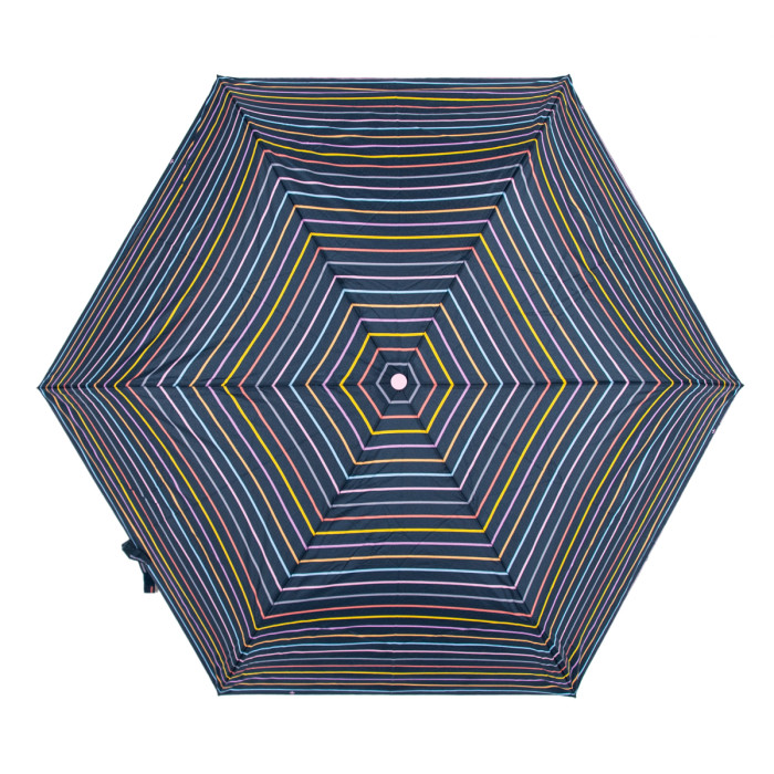 Жіноча парасолька Fulton L553 Superslim-2 Rainbow Pinstripes (Різнокольорові смуги)