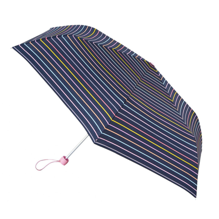 Жіноча парасолька Fulton L553 Superslim-2 Rainbow Pinstripes (Різнокольорові смуги)