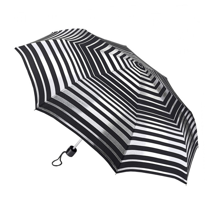 Жіноча парасолька Fulton L354 Minilite-2 Silver Stripes (Срібні смуги)