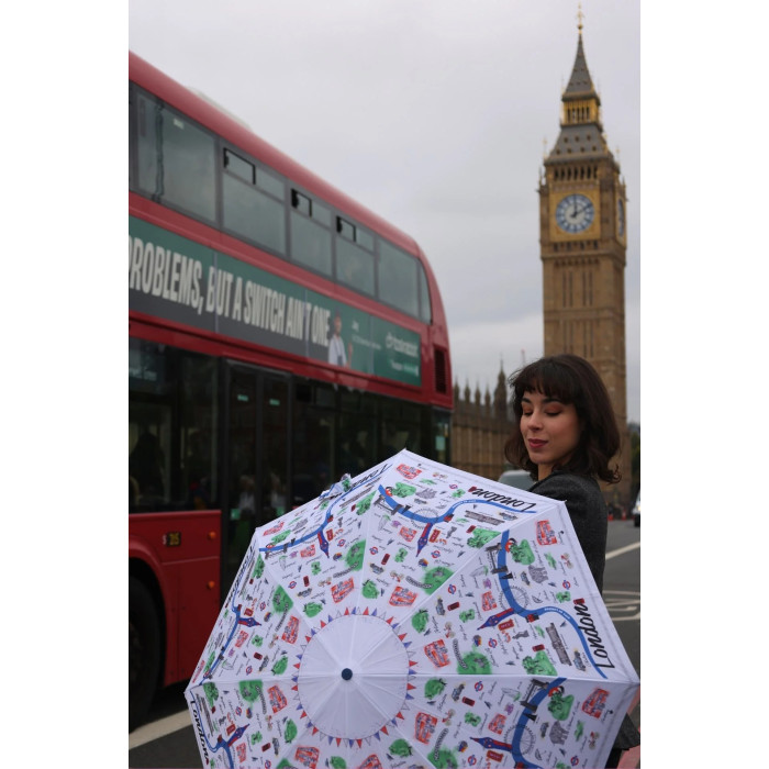 Женский зонт Fulton L354 Minilite-2 London Map (Карта Лондона)