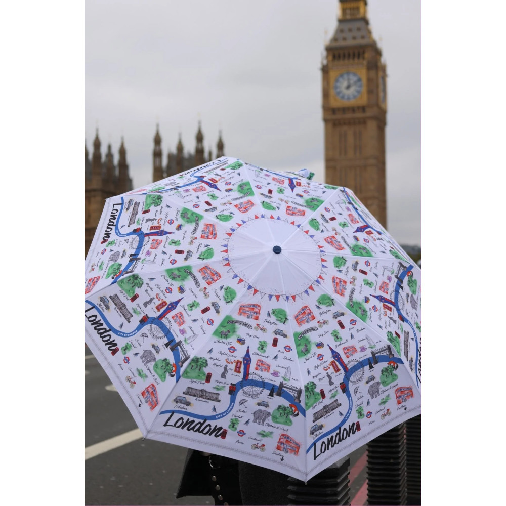 Женский зонт Fulton L354 Minilite-2 London Map (Карта Лондона)