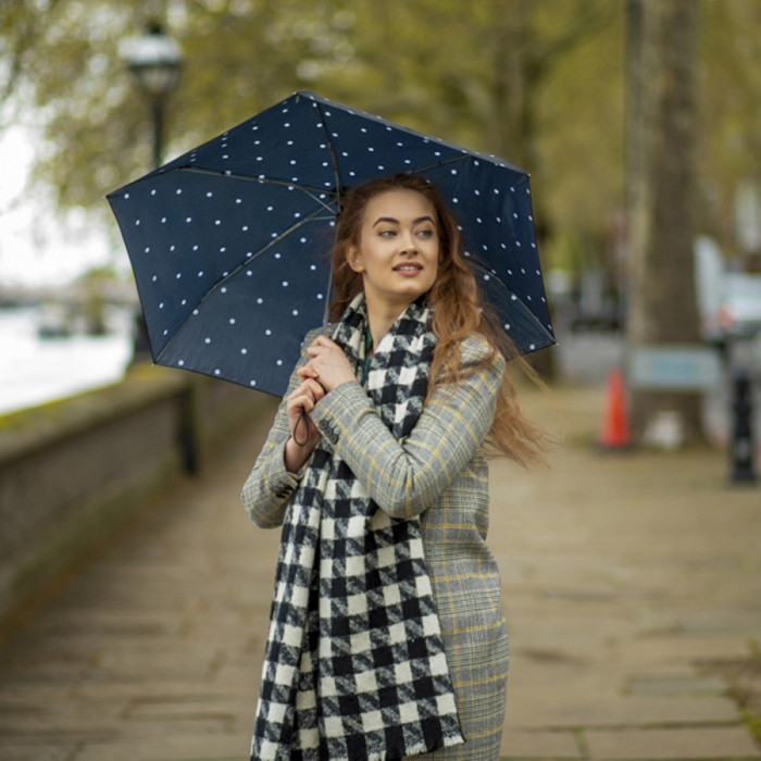Жіноча парасолька Fulton L553 Superslim-2 Polka Dot (Горох)