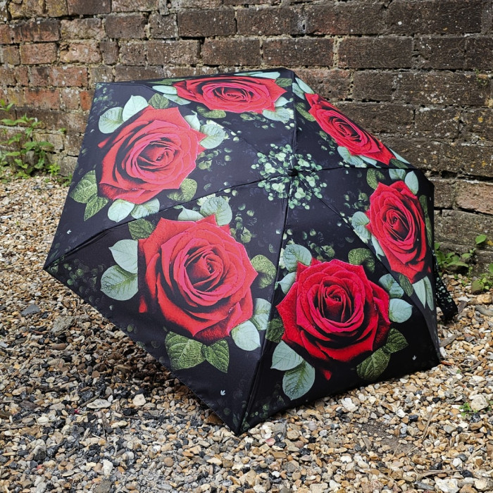 Жіноча міні (кишенькова) парасолька Fulton L501 Tiny-2 Huge Rose (Велична троянда)