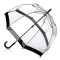 Женский зонт-трость прозрачный Fulton Birdcage-1 L041 Black (Черный)