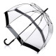 Женский зонт-трость прозрачный Fulton Birdcage-1 L041 Black (Черный)