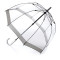 Женский зонт-трость прозрачный Fulton Birdcage-1 L041 Silver (Серебряный)