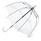 Женский зонт-трость прозрачный Fulton Birdcage-1 L041 White (Белый)