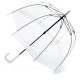 Женский зонт-трость прозрачный Fulton Birdcage-1 L041 White (Белый)