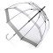 Женский зонт-трость прозрачный Fulton Birdcage-1 L041 Silver (Серебряный)