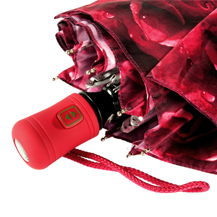 Женский зонт Fulton Open & Close-4 L346 - Photo Rose Red (Красные розы)