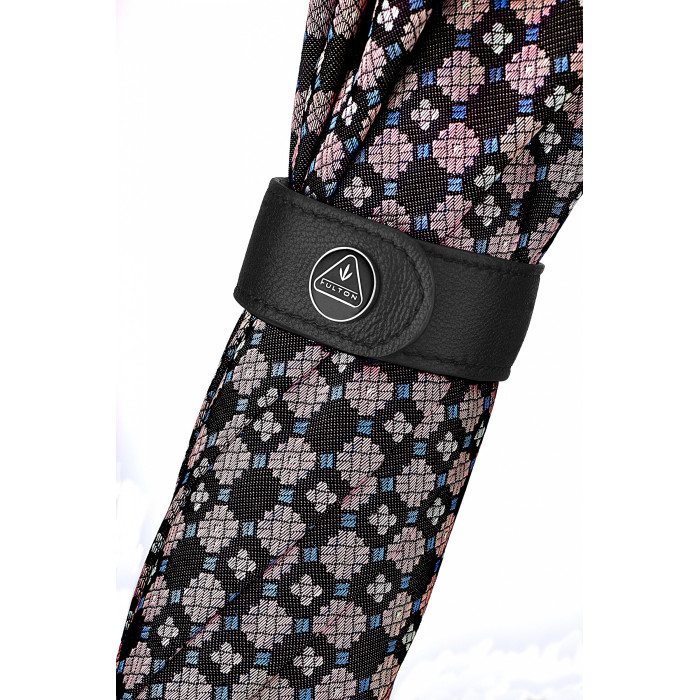 Женский зонт-трость класса Люкс Fulton Diamond L850 Princess UV Pink Foulard (Принцесса)