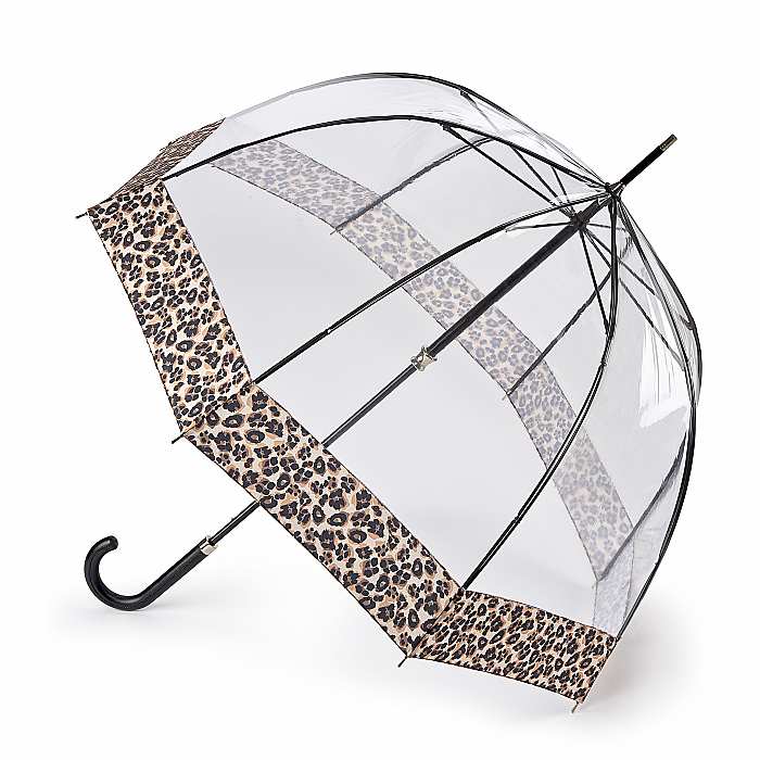 Жіноча парасолька Fulton Birdcage-2 Luxe L866 Natural Leopard (Леопард)