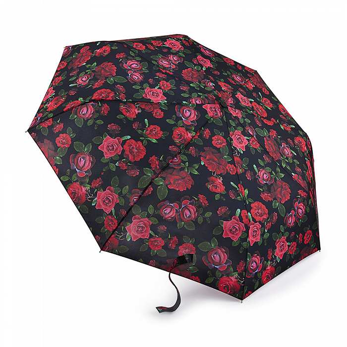 Женский зонт Fulton Minilite-2 L354 Dark Romance (Красные розы) 