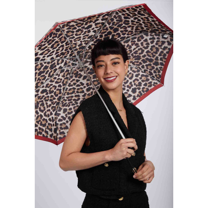 Жіноча парасолька Fulton Minilite-2 L354 Lusterous Leopard (Леопард)