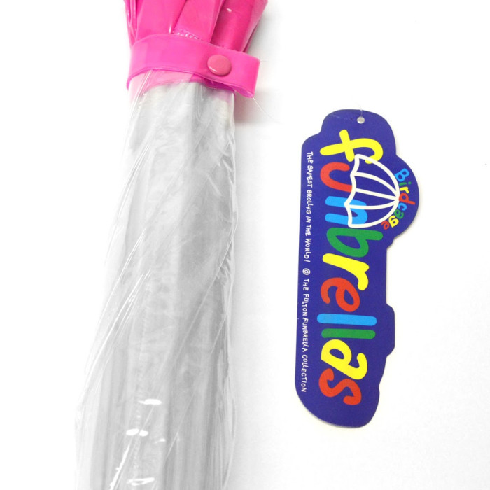 Детский зонт-трость прозрачный Fulton Funbrella-2 C603 Pink (Розовый)