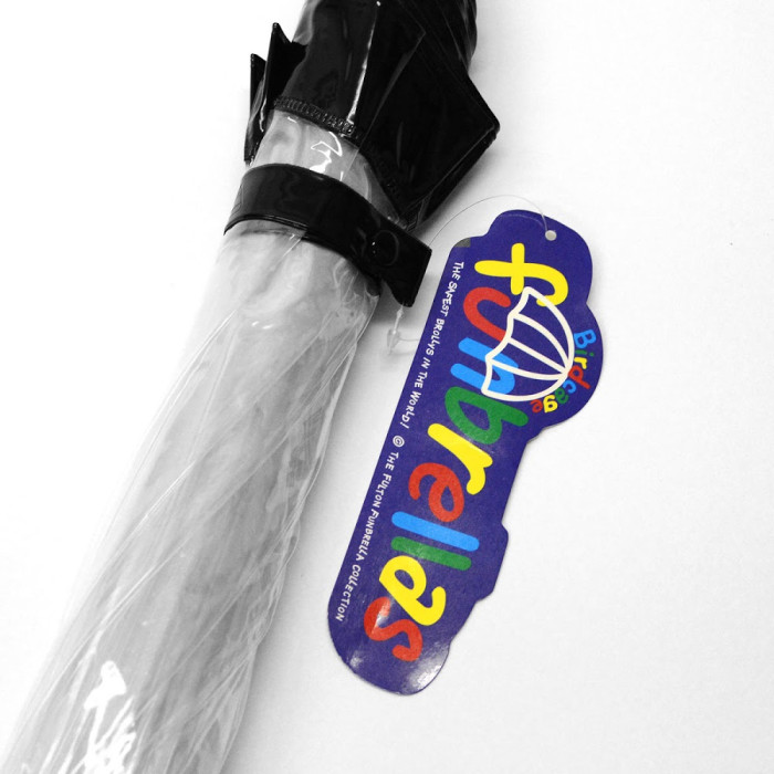 Дитяча парасолька-тростина прозора Fulton Funbrella-2 C603 Black (Чорний)